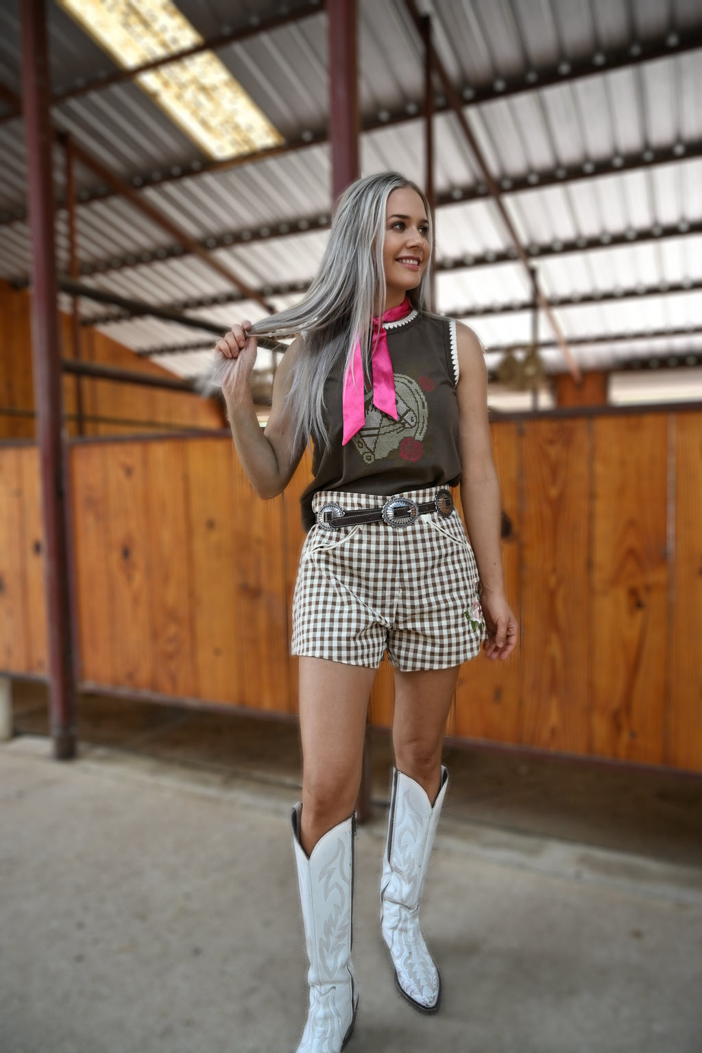 Gingham Rodeo Shorts