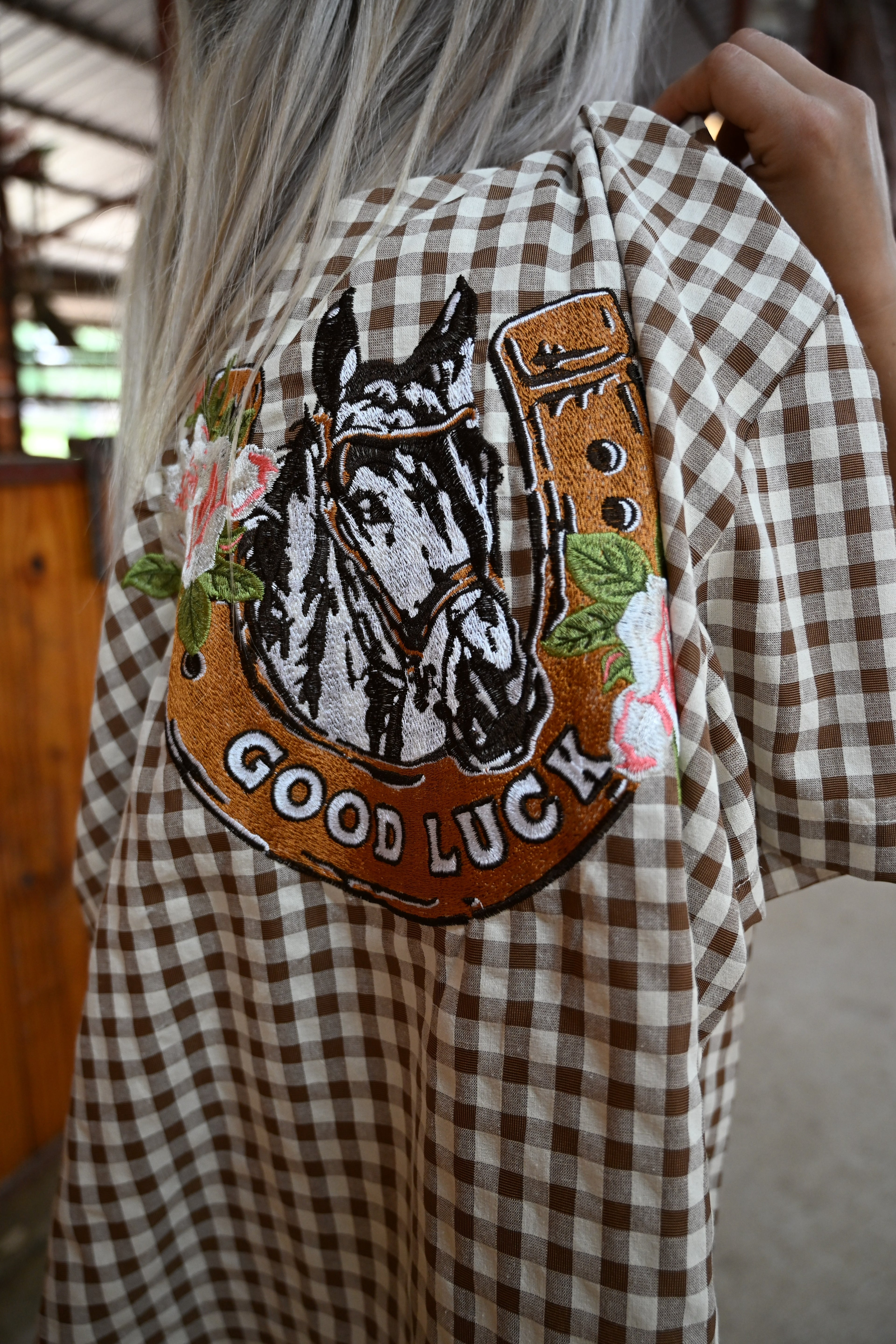 Western Gingham Blouse