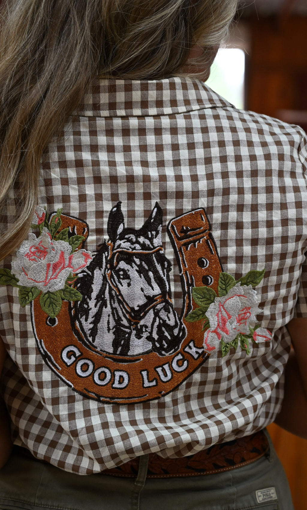 Western Gingham Blouse