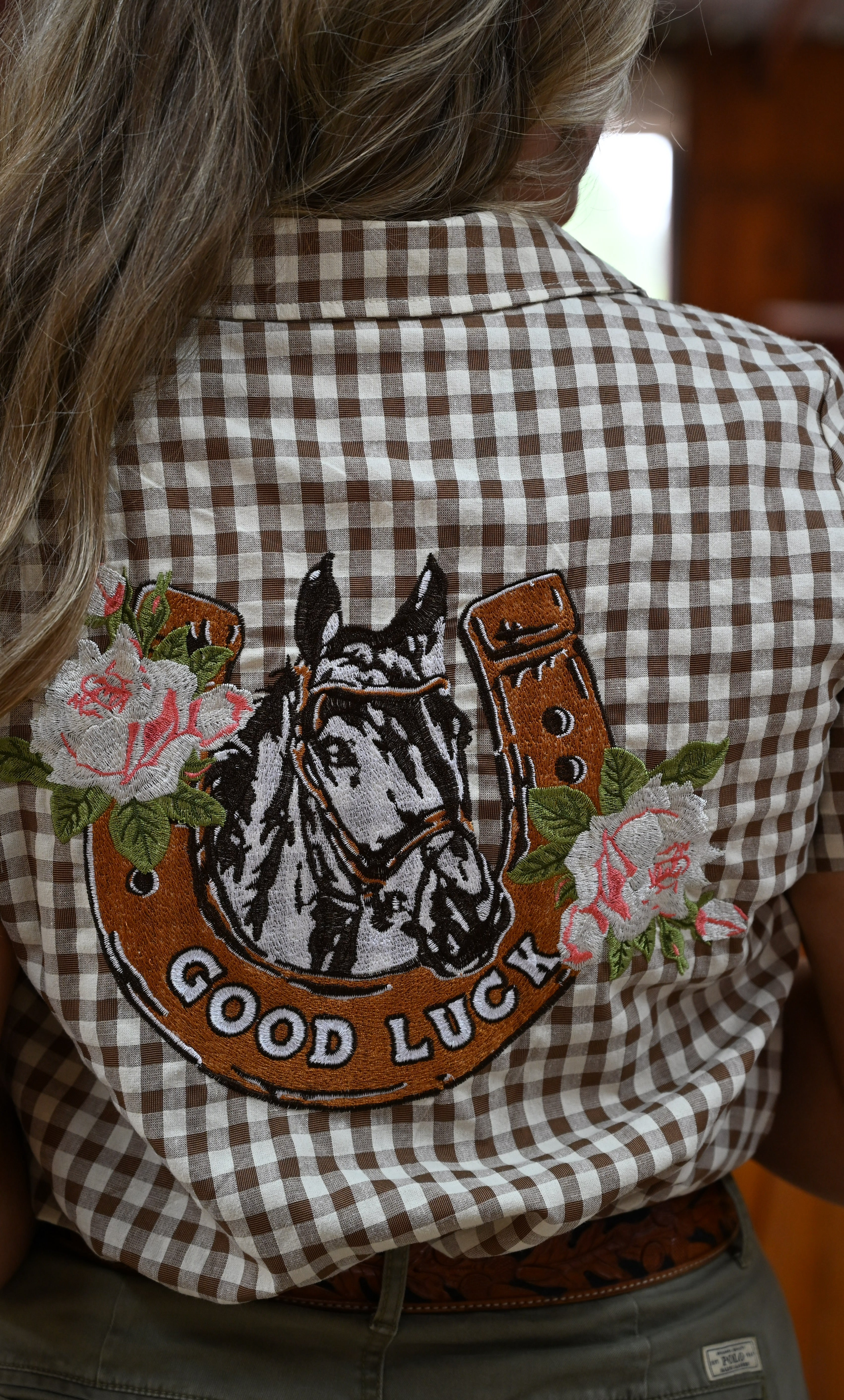 Western Gingham Blouse